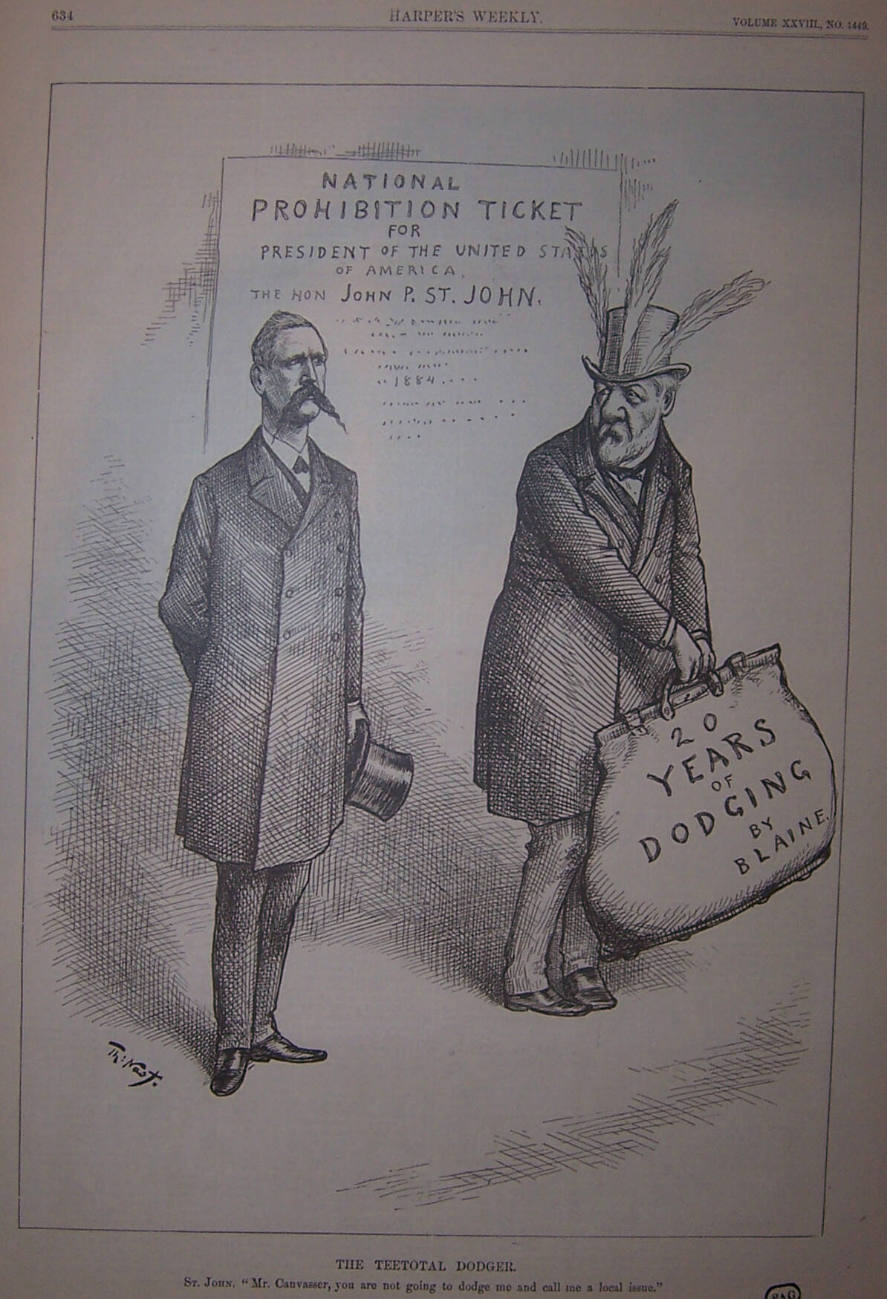 "The Teetotal Dodger" from Harper's Weekly, September 27, 1884