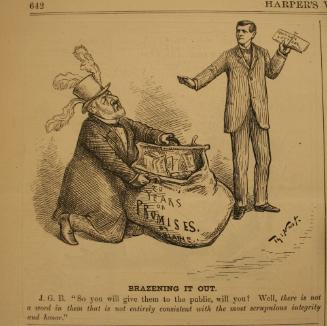 "Brazening It Out" from Harper's Weekly, September 27, 1884