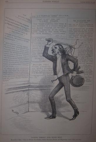 "Lashing Himself Into Fever Heat" from Harper's Weekly, October 18, 1884