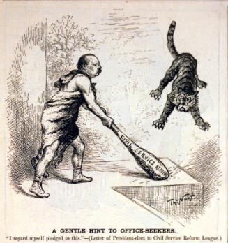 "A Gentle Hint To Office-Seekers" from Harper's Weekly, January 10, 1885