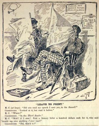 "Leave To Print" from Harper's Weekly, January 17, 1885