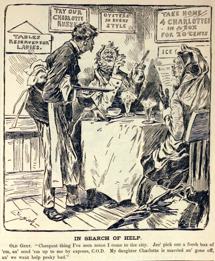 "In Search Of Help" from Harper's Weekly, January 31, 1885