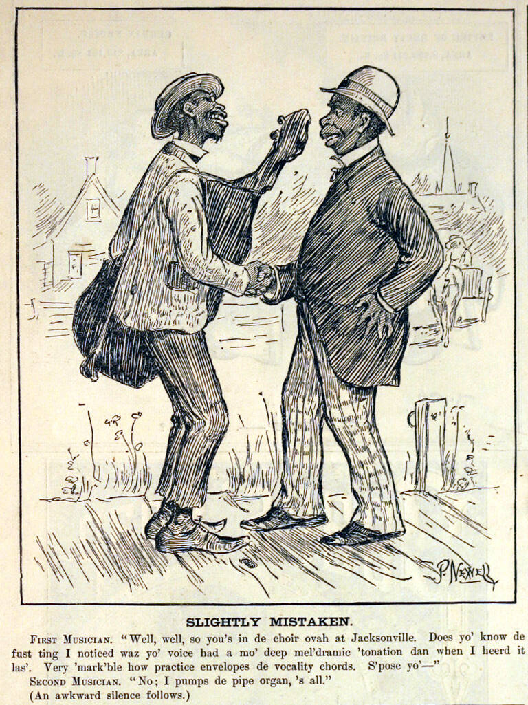 "Slightly Mistaken" from Harper's Weekly, February 7, 1885