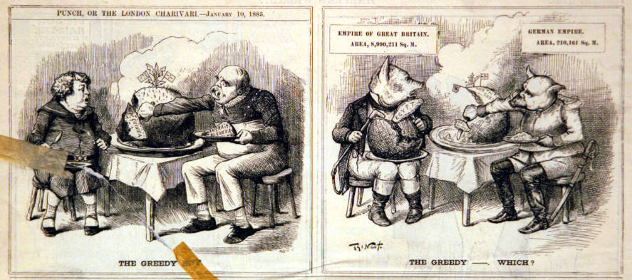 "The Greedy Boy - The Greedy Which" from Harper's Weekly, February 7, 1885