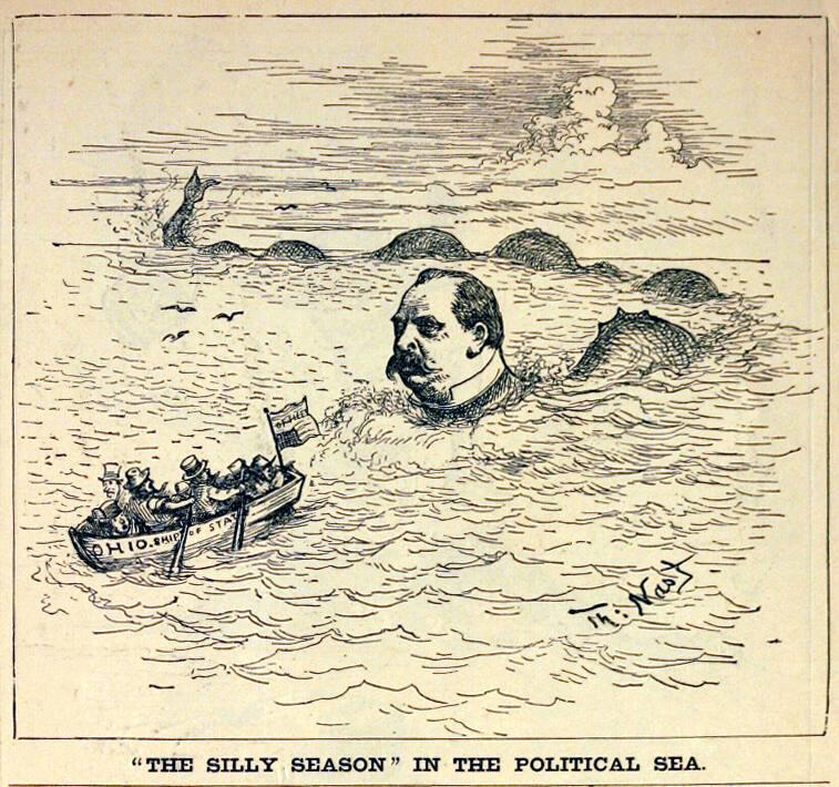 "'The Silly Season' In The Political Sea" from Harper's Weekly, July 4, 1885