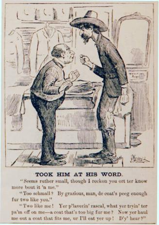 "Took Him At His Word" from Harper's Weekly, November 13, 1886