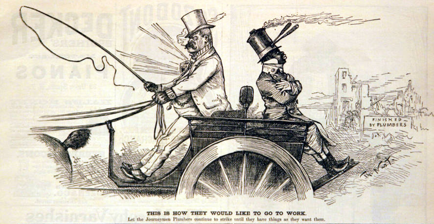 "This Is How They Would Like To Go" from Harper's Weekly, December 4, 1886