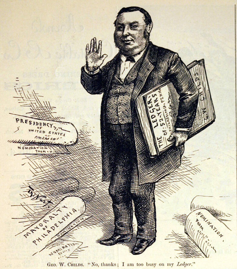 "George W. Childs: No Thanks" from Harper's Weekly, February 11, 1888