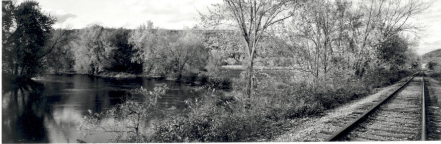 Chenango River and Erie Lackawanna Railroad between Oxford and Norwich, NY