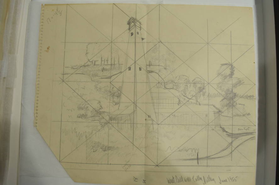 Salt well with transfer lines and notes