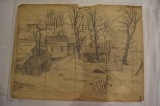 House in landscape with transfer lines