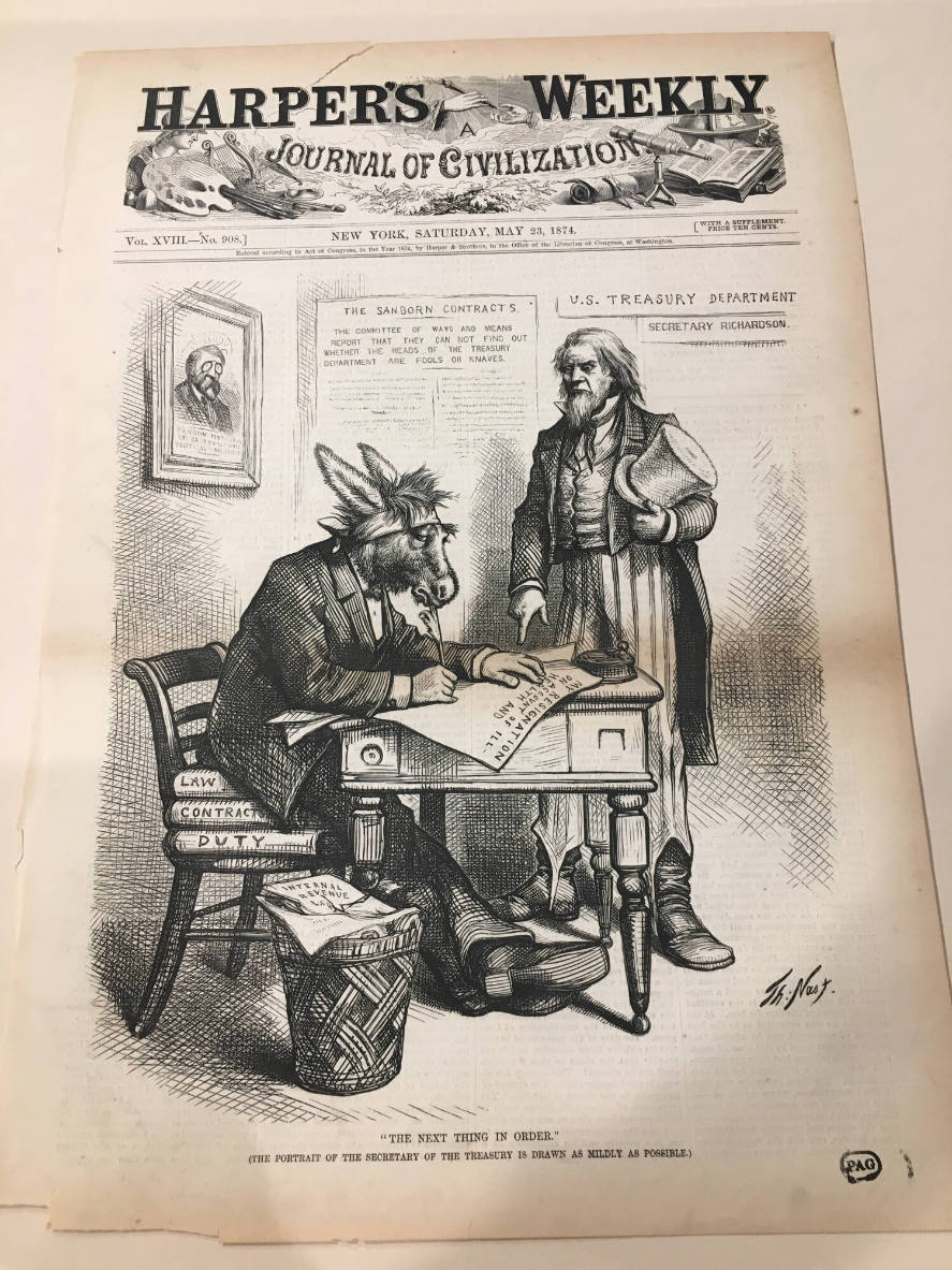 "The Next Thing In Order" from Harper's Weekly, May 23, 1874