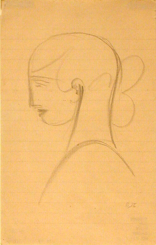 Female Bust in Profile to Left