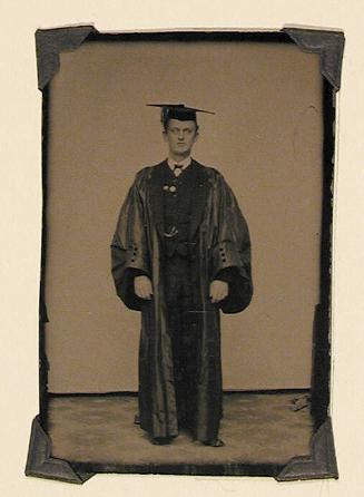 Full-length Portrait of a Young Man in Graduation Robes