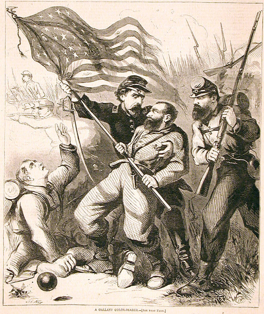 "A Gallant Color-Bearer" from Harper's Weekly, September 20, 1862