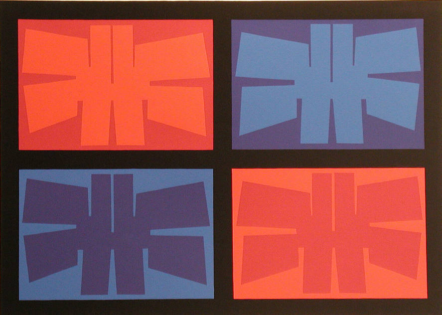 Untitled (Four Red and Blue Rectangles)