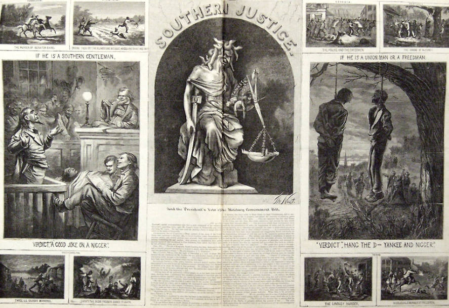 "Southern Justice" from Harper's Weekly, March 23, 1867