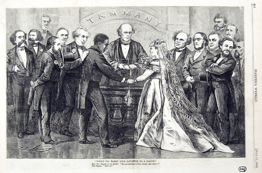 "Would You Marry Your Daughter" from Harper's Weekly, July 11, 1868