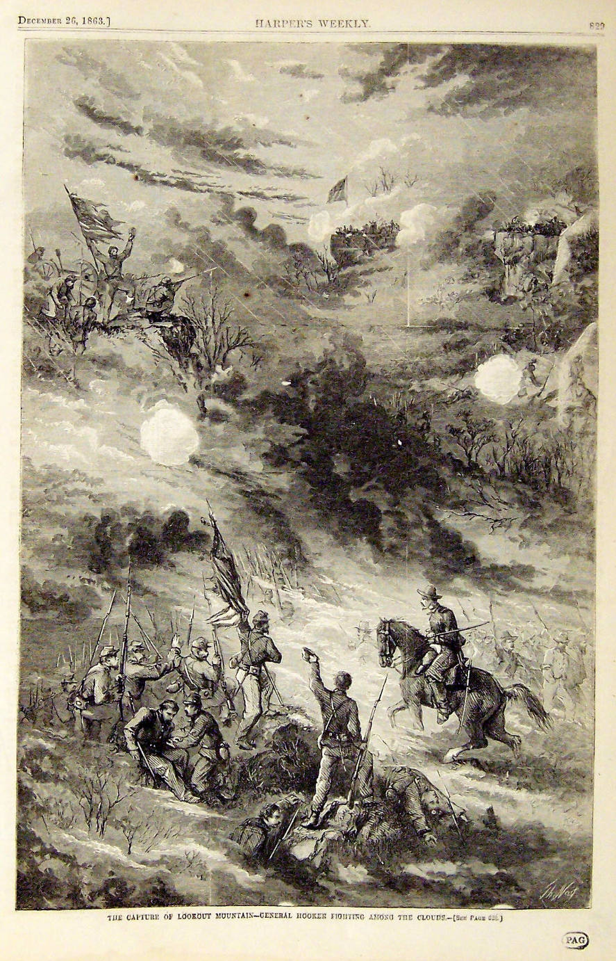 "The Capture of Lookout Mountain" from Harper's Weekly, December 26, 1863