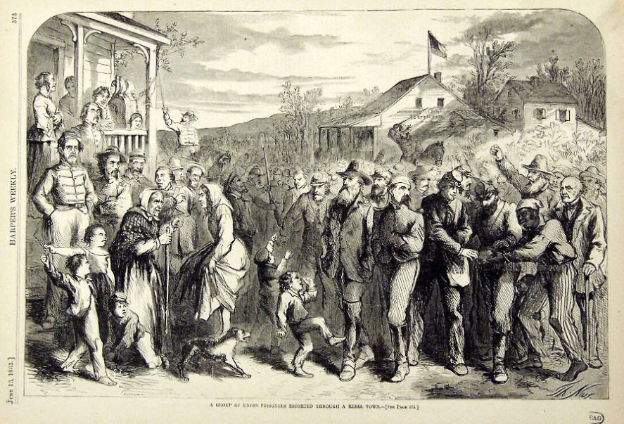 "Group of Union Prisoners" from Harper's Weekly, June 13, 1863