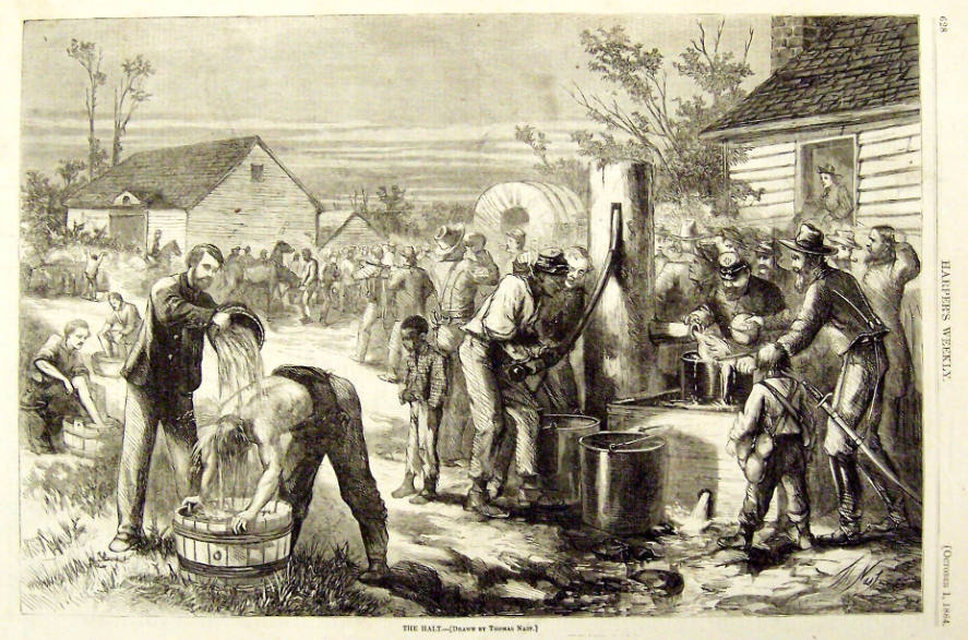 "The Halt" from Harper's Weekly, October 1, 1864