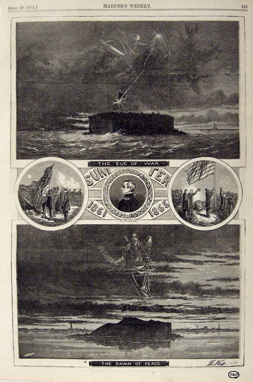 "The Dawn of Peace" from Harper's Weekly, April 29, 1865