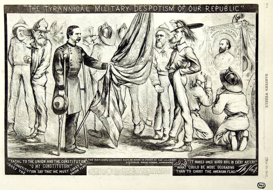 "Tyrannical Military Despotism" from Harper's Weekly, May 25, 1867