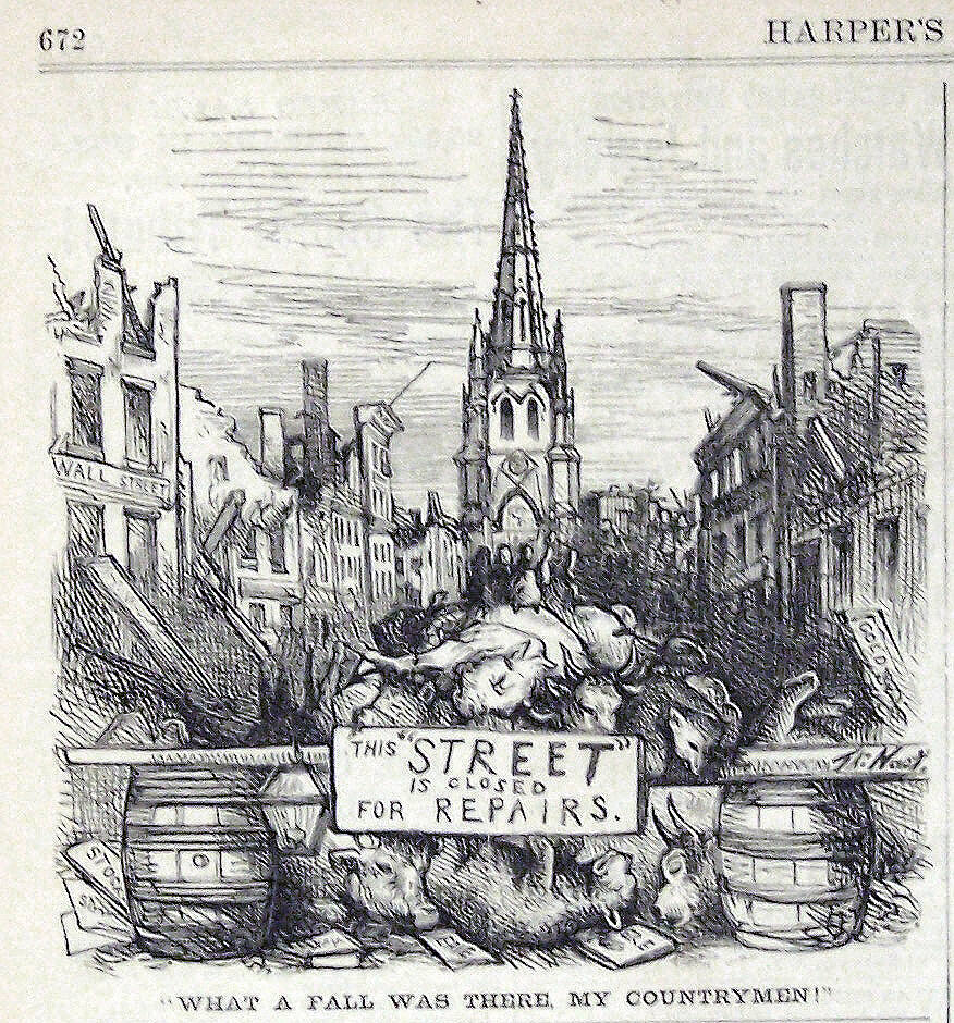 "What a Fall Was There" from Harper's Weekly, October 16, 1869