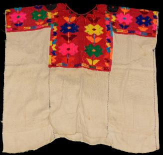 beige flower poncho