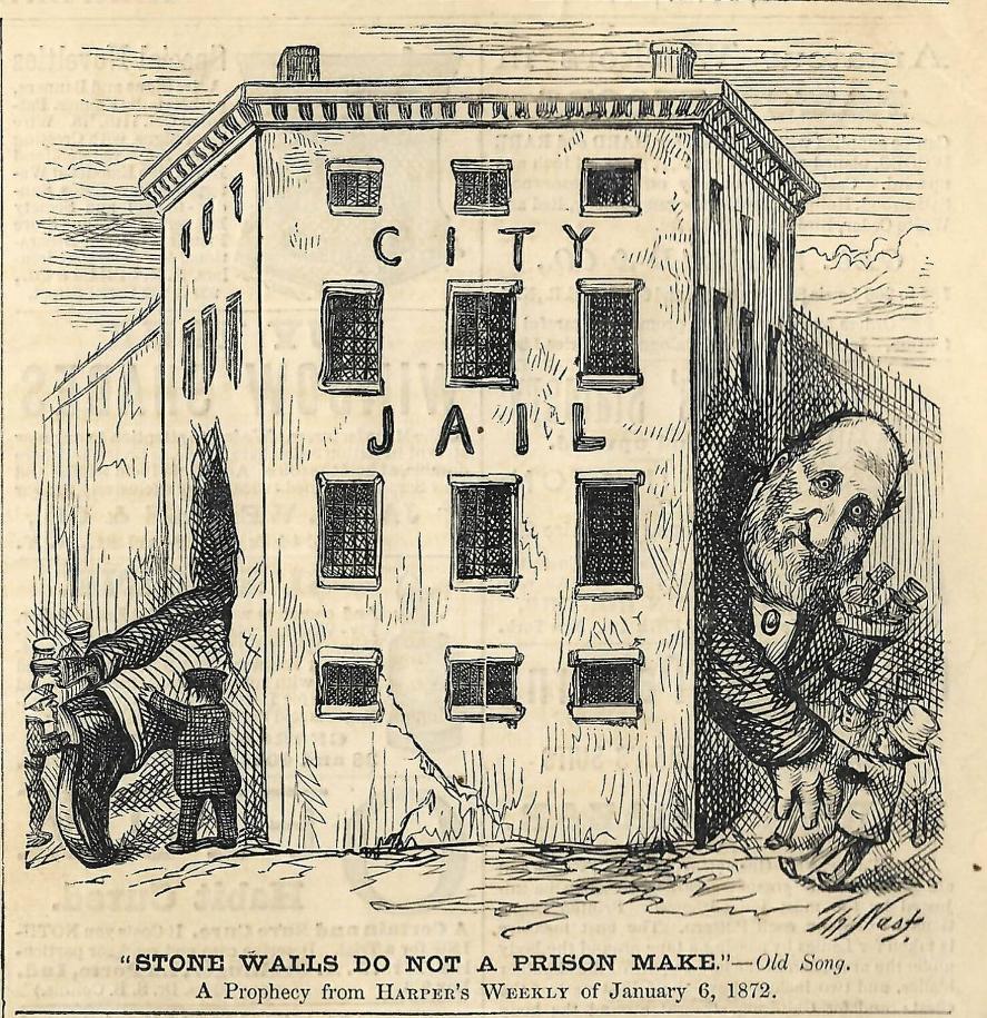 "Stone Walls Do Not A Prison Make" from Harper's Weekly, December 18, 1875