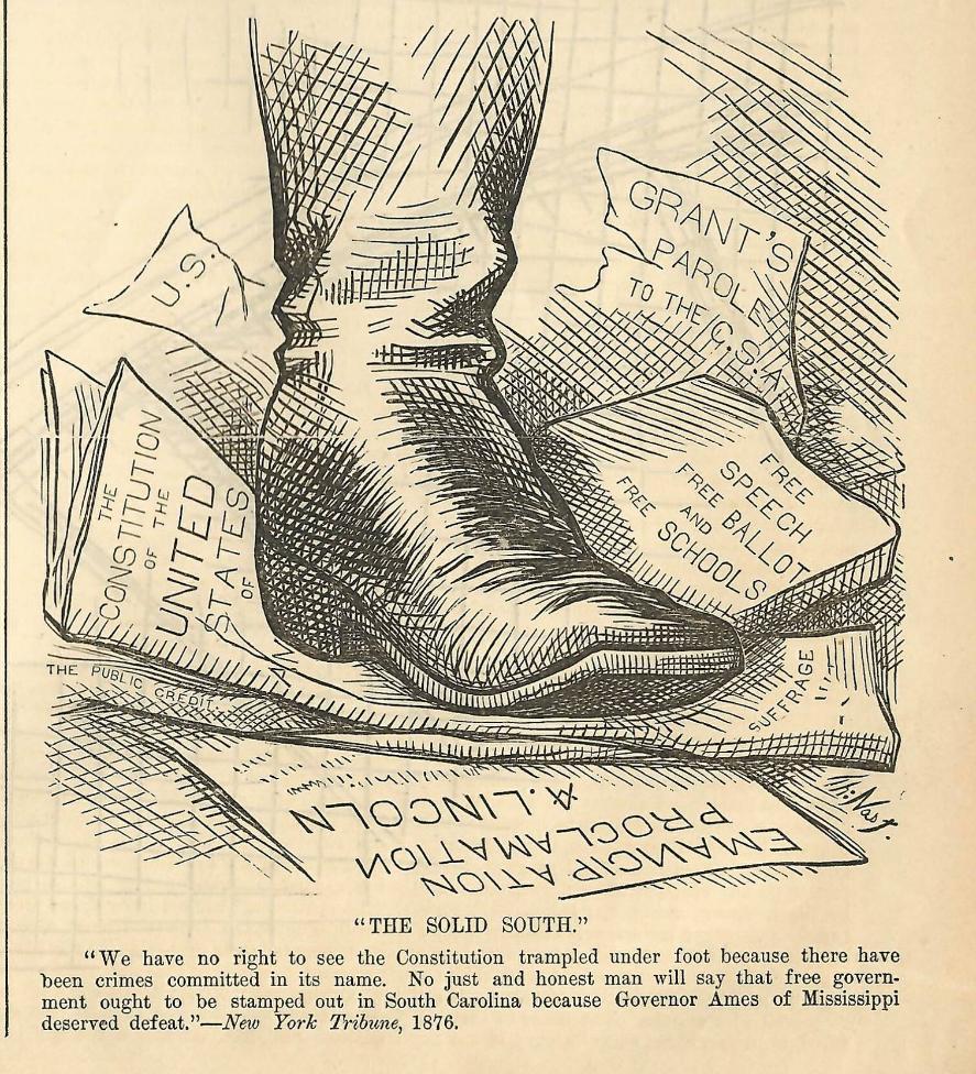 "The Solid South" from Harper's Weekly, November 11, 1876