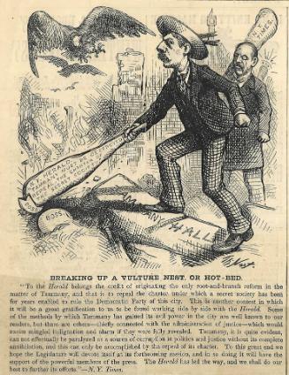"Breaking Up A Vulture" from Harper's Weekly, December 18, 1875