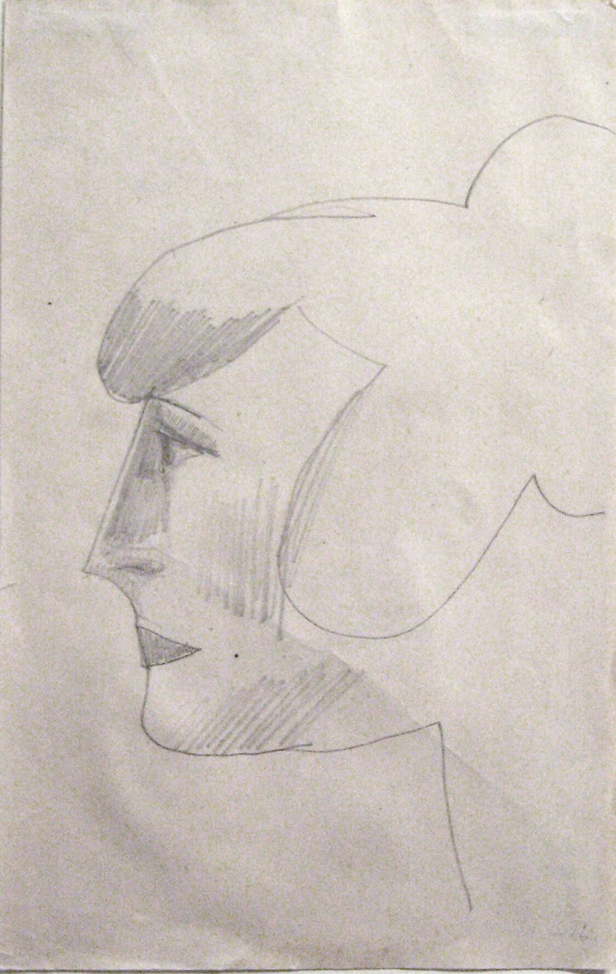 Female Head in Profile Facing Left