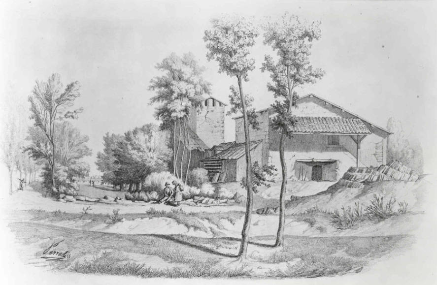 View of a Farm on the Bank of a Stream