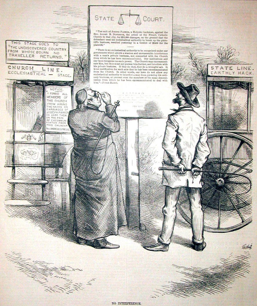 "No Interference" from Harper's Weekly, December 6, 1879