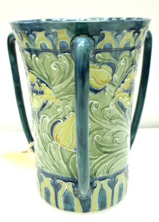 Ceramic Vase, Yellow Flowered