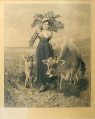 Untitled (woman with cow and calf)