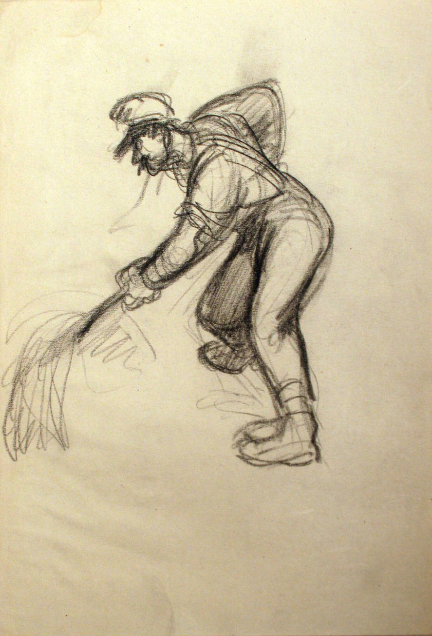 Man With Hat and Broom