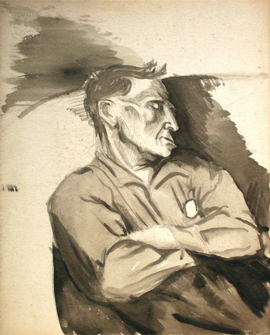 Seated Man with Arms Crossed